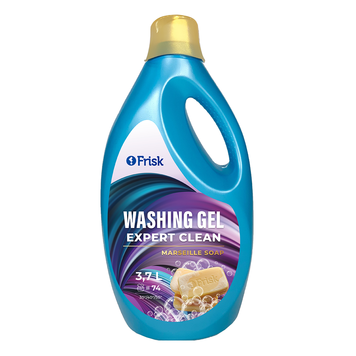 Frisk universal laundry gel Marseille Soap Expert Clean packaging