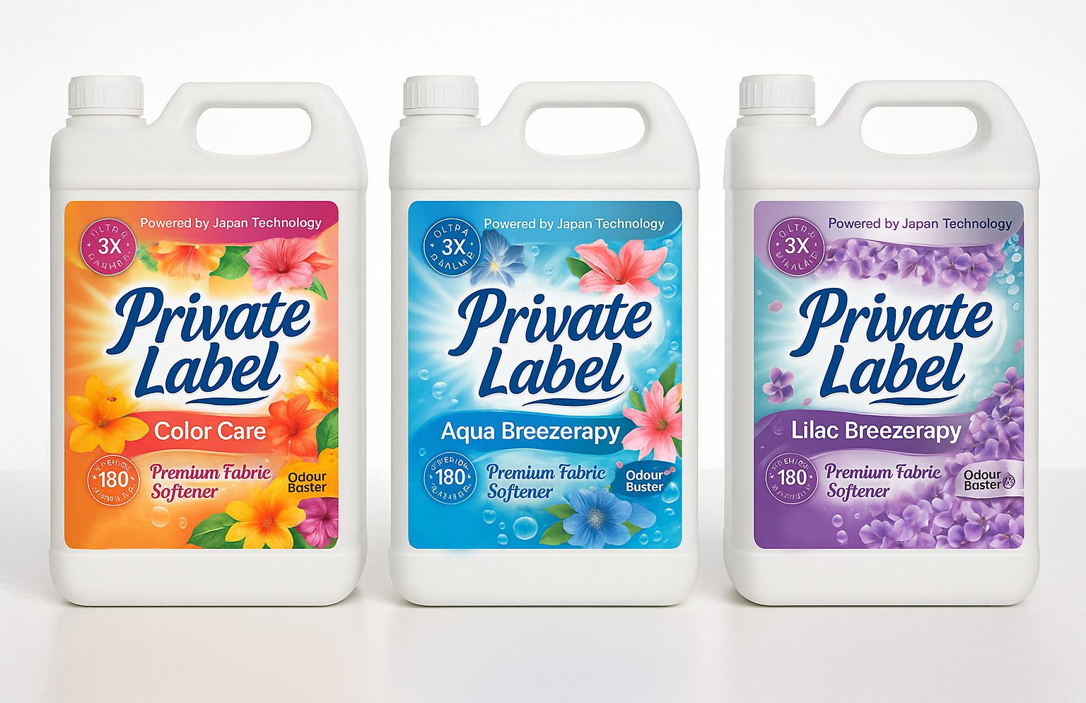 Bulk canisters ready for custom branding as Private Label Household Chemicals