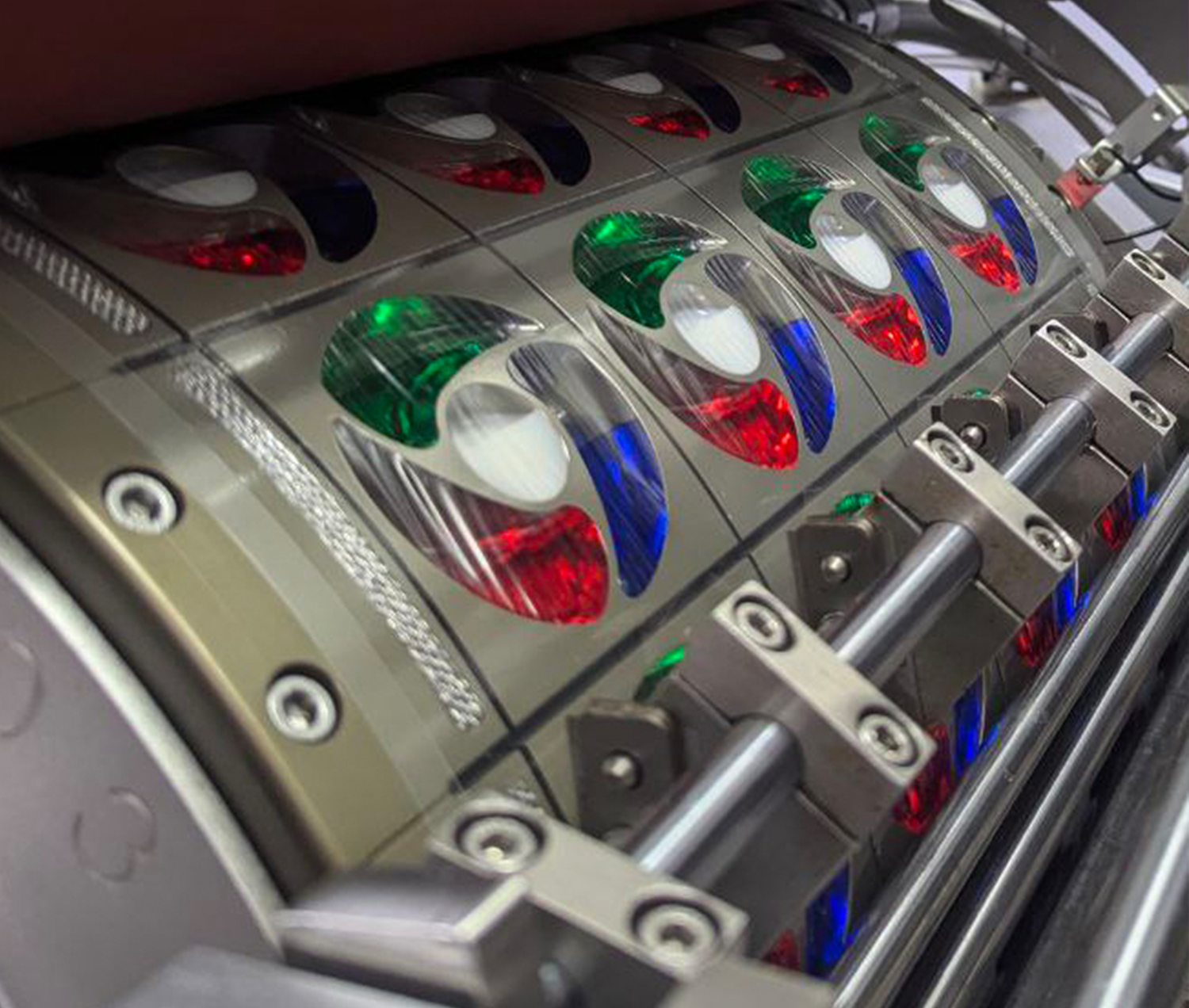 Rotary molding machine producing laundry pods at our household chemicals manufacturing facility