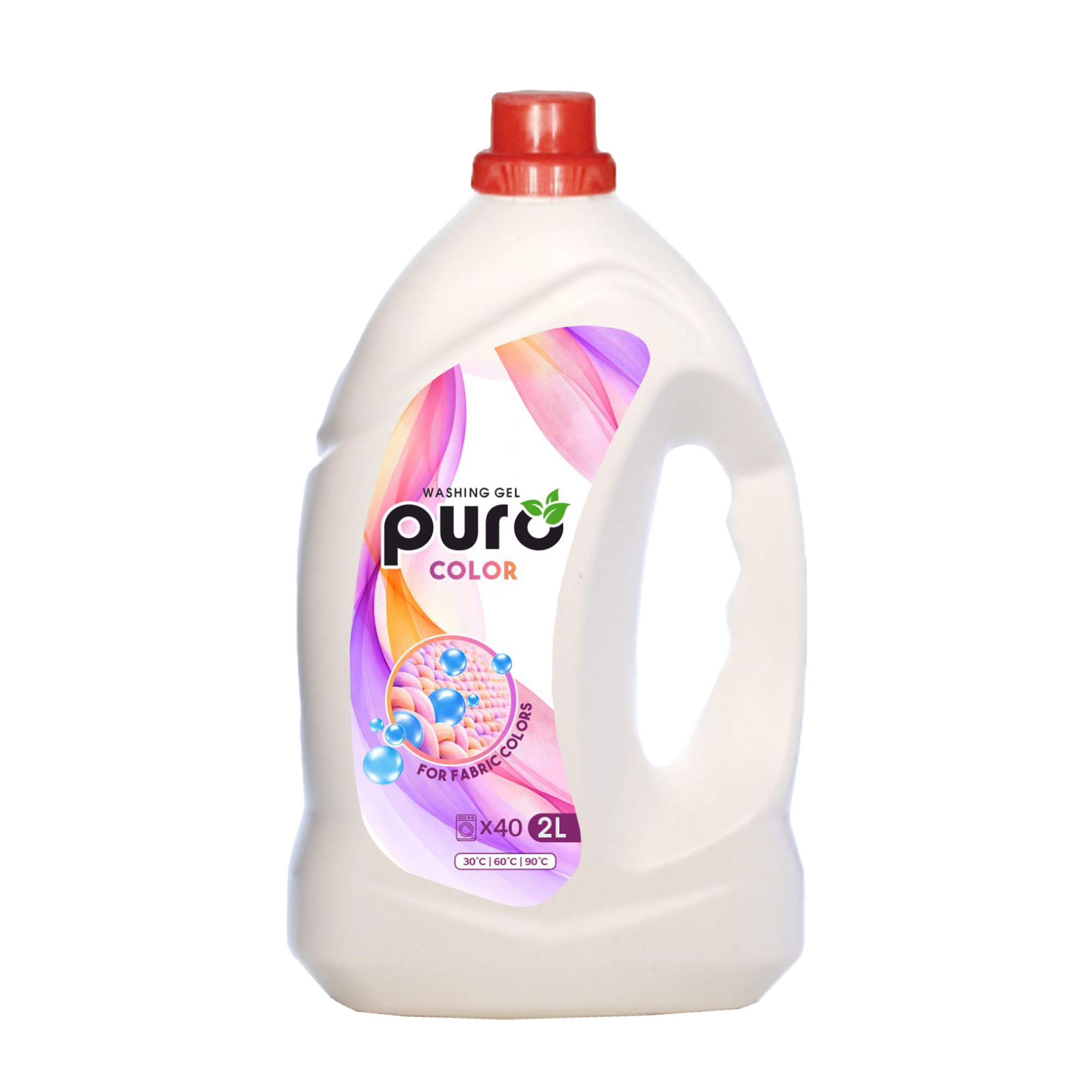 Wholesale 2L bottle of Puro Color washing gel - bulk color liquid laundry detergent direct from manufacturer