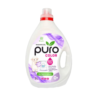 Wholesale 3L bottle of Puro Baby liquid laundry detergent - bulk hypoallergenic washing gel for B2B